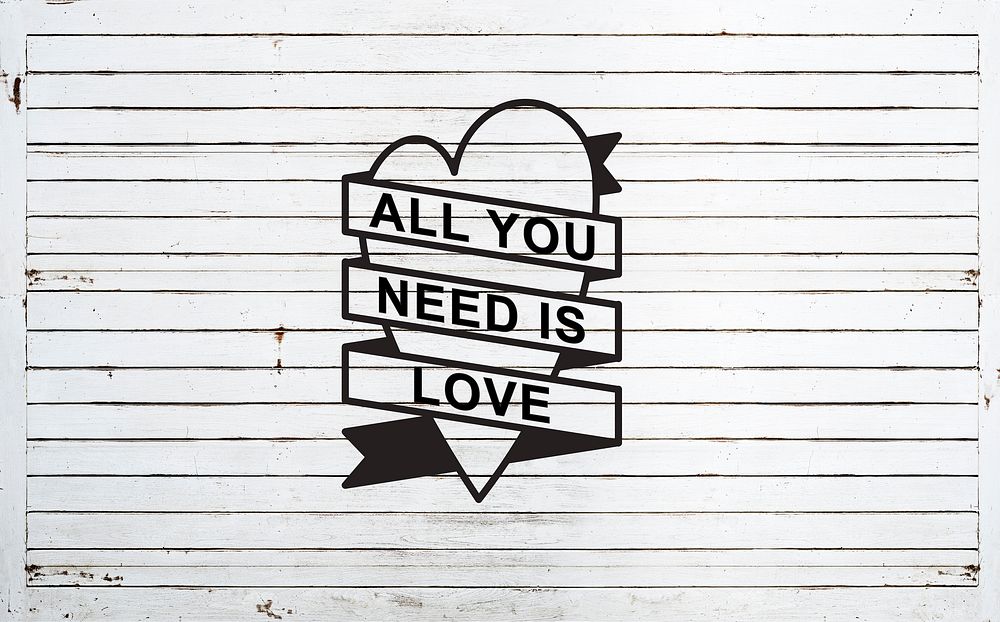 All You Need Is Love Heart Graphic Concept