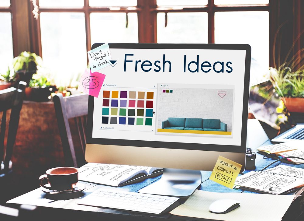 Fresh Ideas Be Creative Inspiration Design Logo Concept