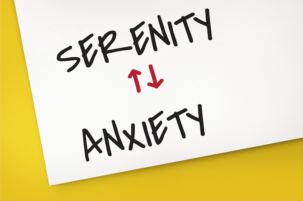 Emotional Antonyms Serenity Anxiety Illustration