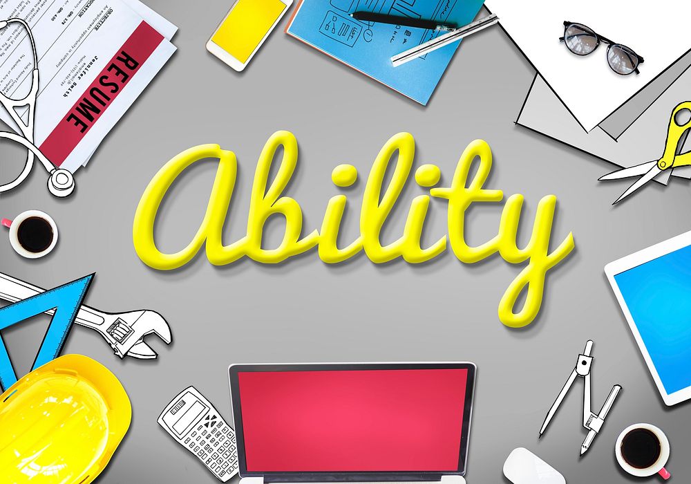 Ability Strength Office Desk Graphic Concept