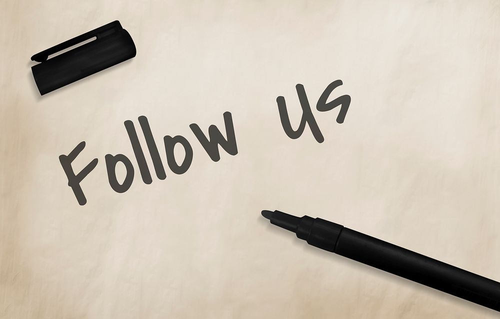Follow Us Social Media Networking Blog Content Concept