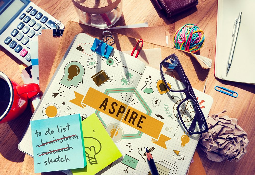 Aspire Aspiration Ambition Desire Goal Hope Concept