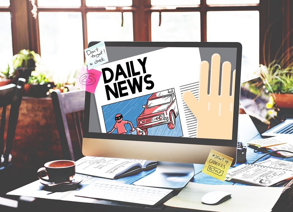 Daily News Annoucement Communication Media Concept
