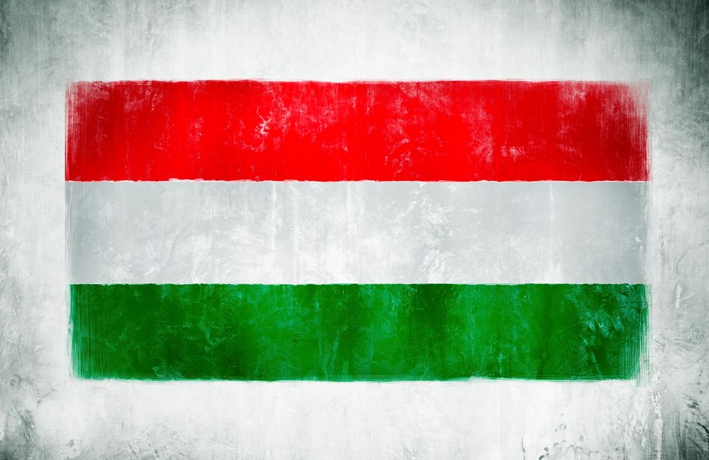Illustration And Painting Of The National Flag Of Hungary