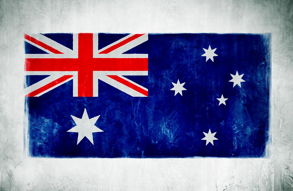 Illustration And Painting Of The National Flag Of Austrailia