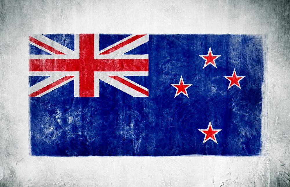 Illustration And Painting Of The National Flag Of New Zealand