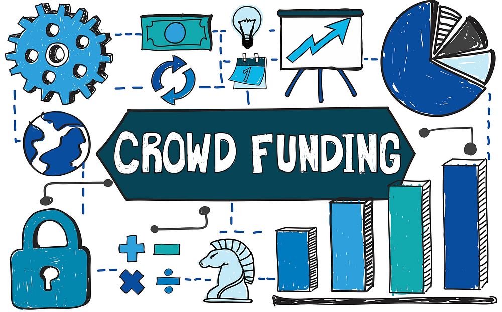 Crowd Funding Business Finance Concept
