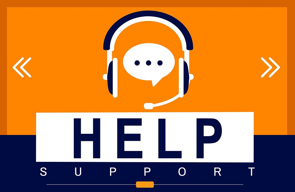 HElp Hellpline Helping Hand Headphones Advice Concept