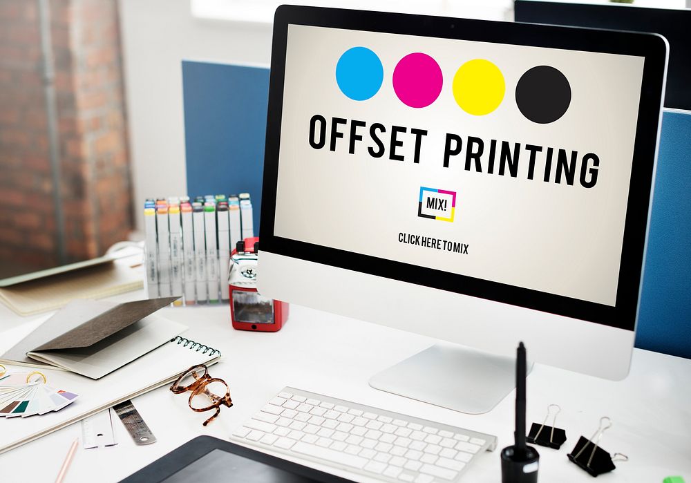 Printing Process Offset Ink Color Industry Media Concept