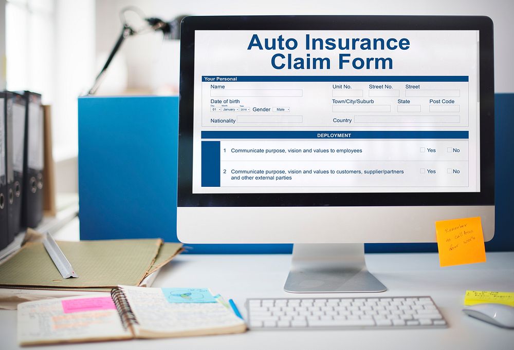 Auto Insurance Claim Form Document Indemnity Concept