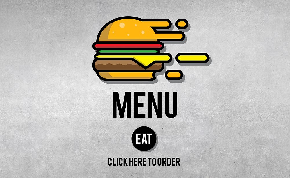 Menu Restaurant Order Now Online Burger Fast Food Concept