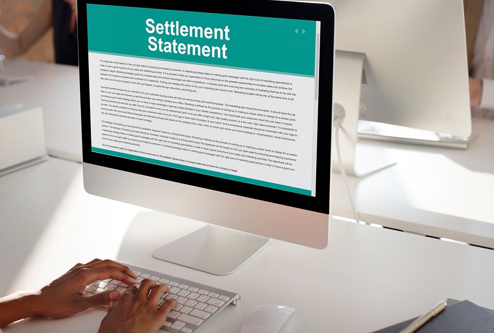 Settlement Statement Insurance Concept