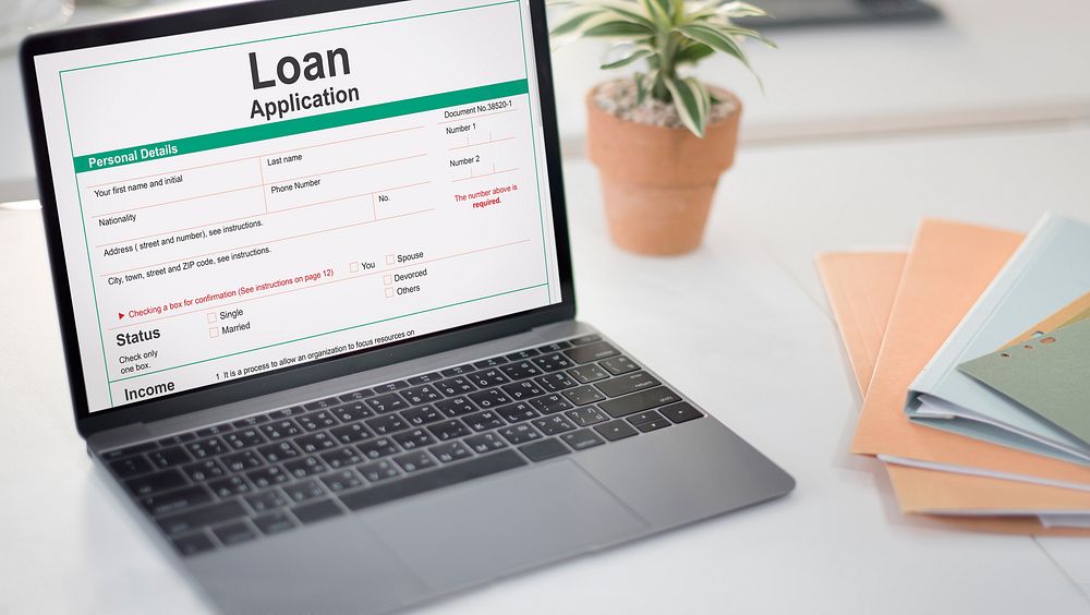 Loan Application Form Banking Concept