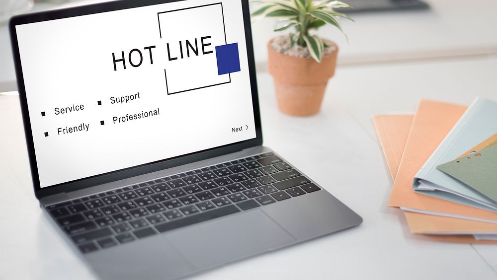 Hot Line Customer Service Support Concept