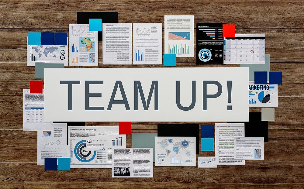 Team Up Teamwork Partnership Collaboration Concept
