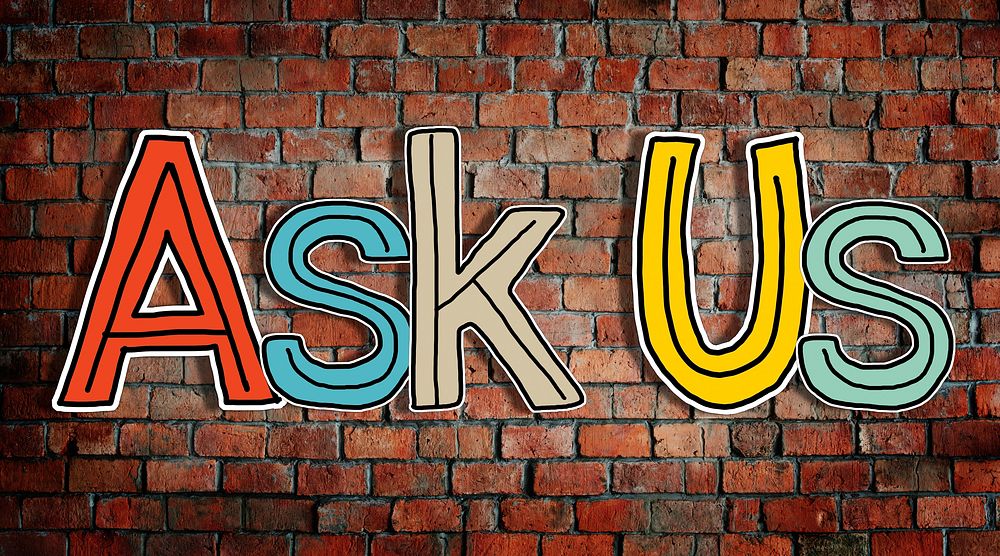 Ask Us Concepts Isolated on Background