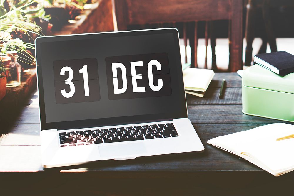New Year Technology Date Graphic Concept