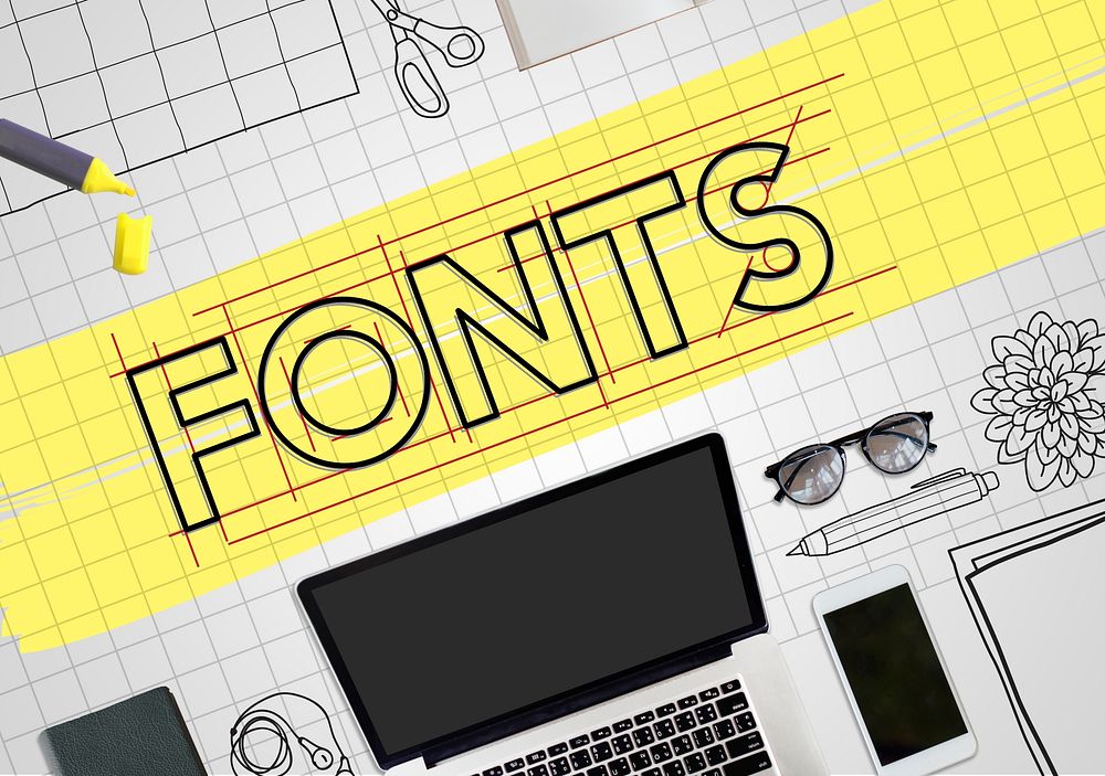 Fonts Creative Drawing Outline Graphic Concept