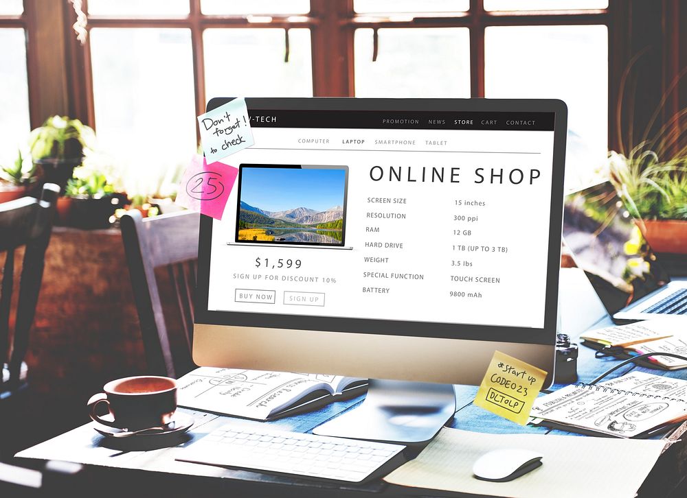 Online Shop Shopping Internet Website Concept