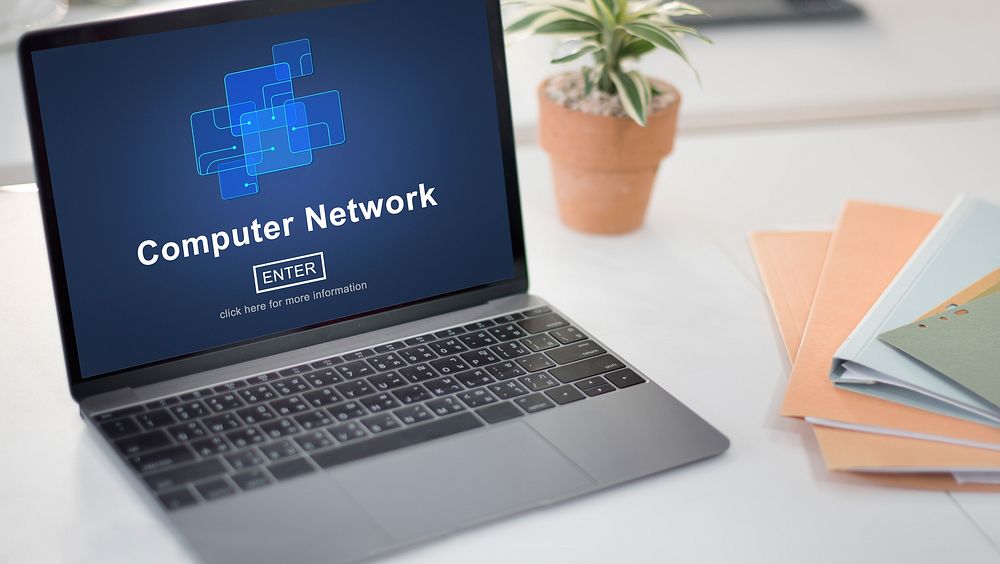 Computer Network Technology Online Website Concept