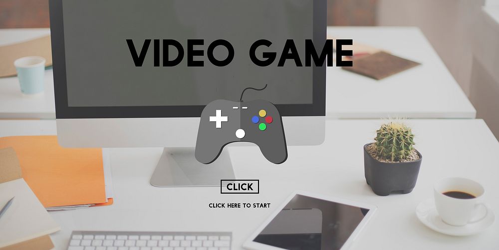 Video Game Joystick Hobbies Concept