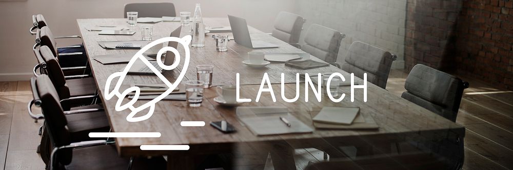 Launch Startup Business Success Release Concept