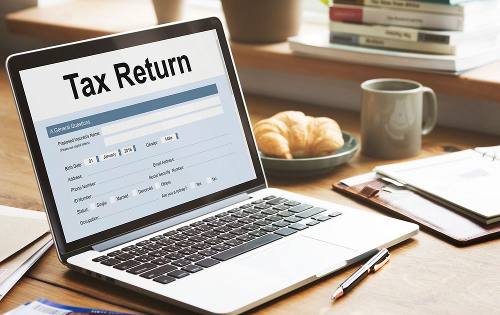 Tax Return Financial Form Concept