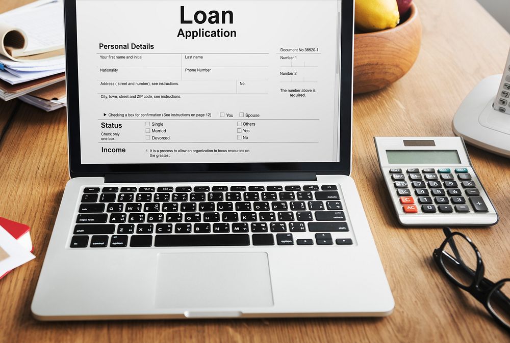 Loan Application Form Banking Concept