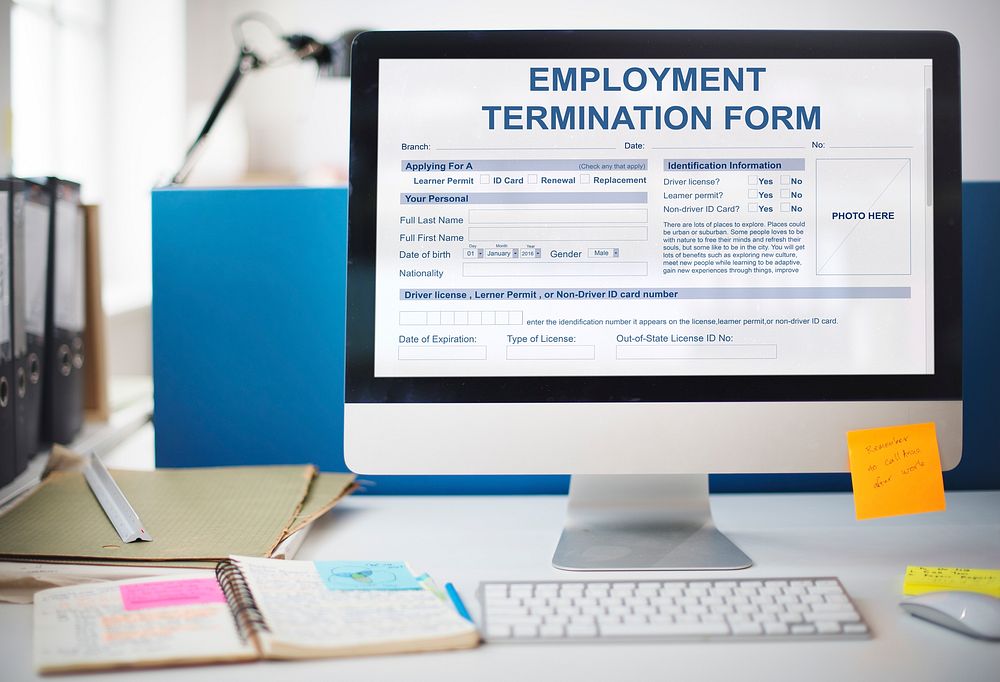 Employment Termination Form Contract Concept
