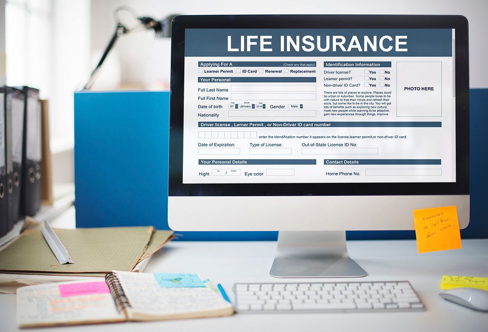 Life Insurance Form Accident Benefits Concept