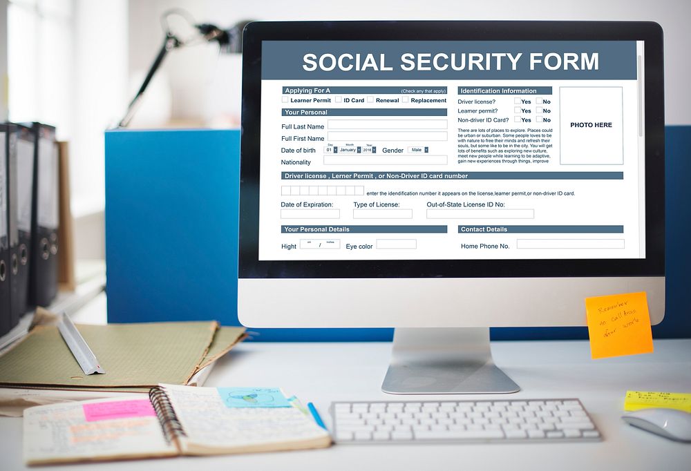 Social Security Form Application Concept