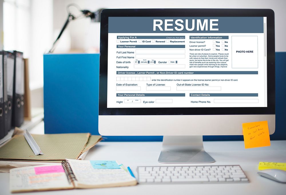 Resume Application Employment Form Concept