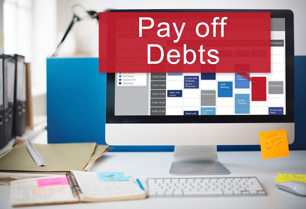 Pay Off Debts Loan Money Bankruptcy Bill Credit Concept