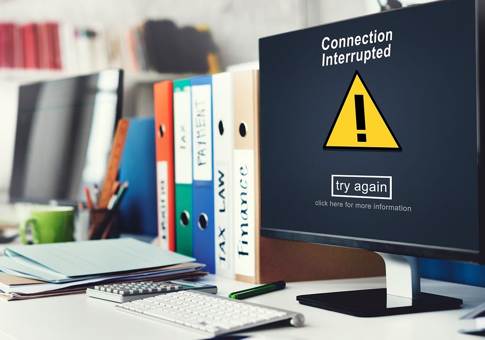 Connection Interrupted Problem Alert Restricted Concept