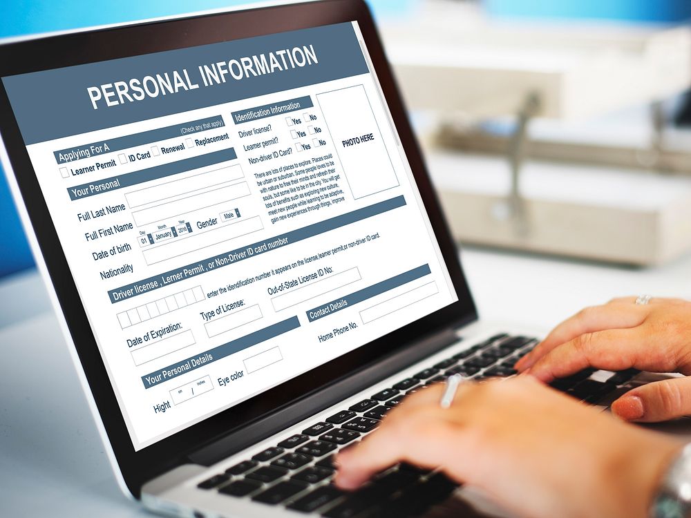 Personal Information Appilcation Identity Private Concept