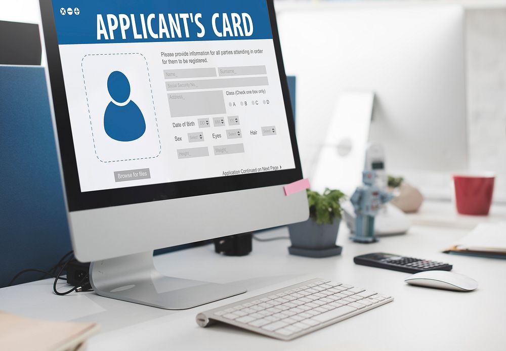 Applicant's Card Membership Identification Data Information Registration Concept