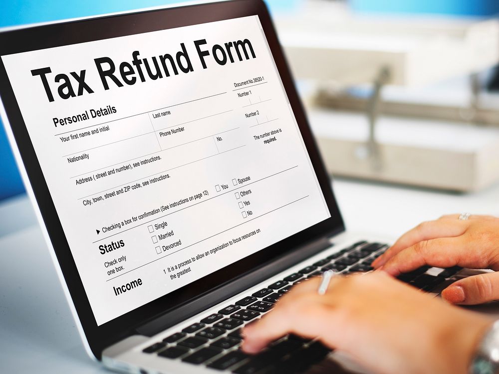Tax Refund Form Document Graphic Concept