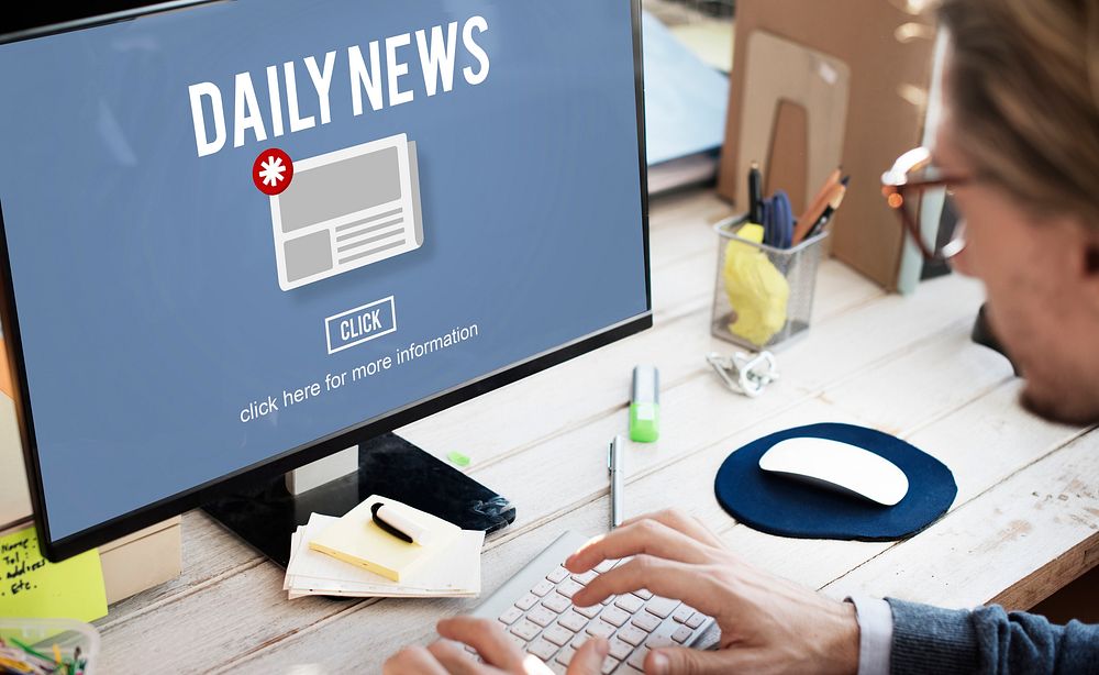 Daily News Newsletter Announcement Concept