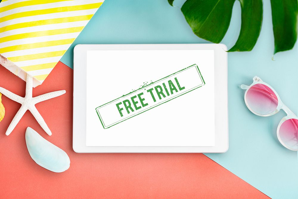 Free Trial Demo Offer Special Testing Bonus Concept