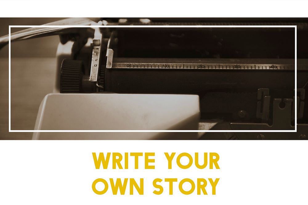Write Your Own Story Word with Typewriter Background