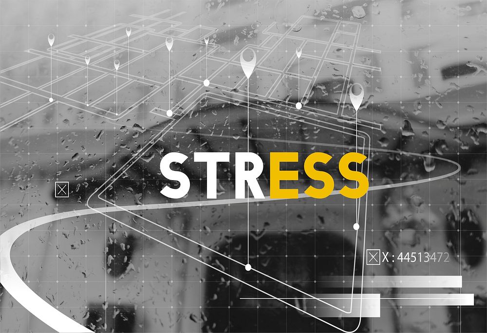 Black and White Style with Stress Word Graphic