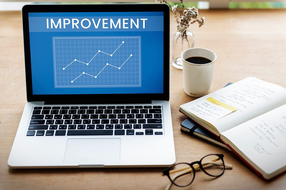 Data Analysis Summary Graph Arrow Up