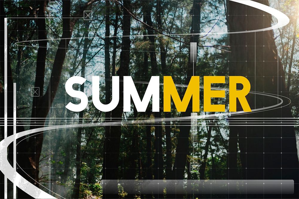 Summer Season Word Graphic Concept