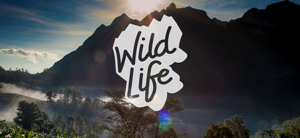 Wildlife Active Lifestyle Word Graphic