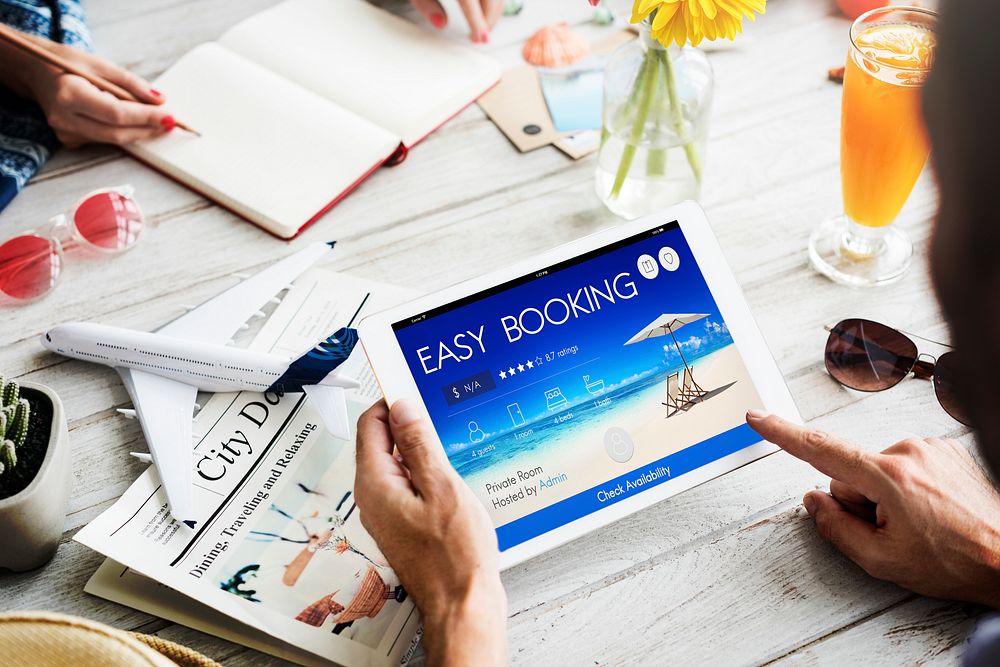 Booking Ticket Online Reservation Travel Flight Concept