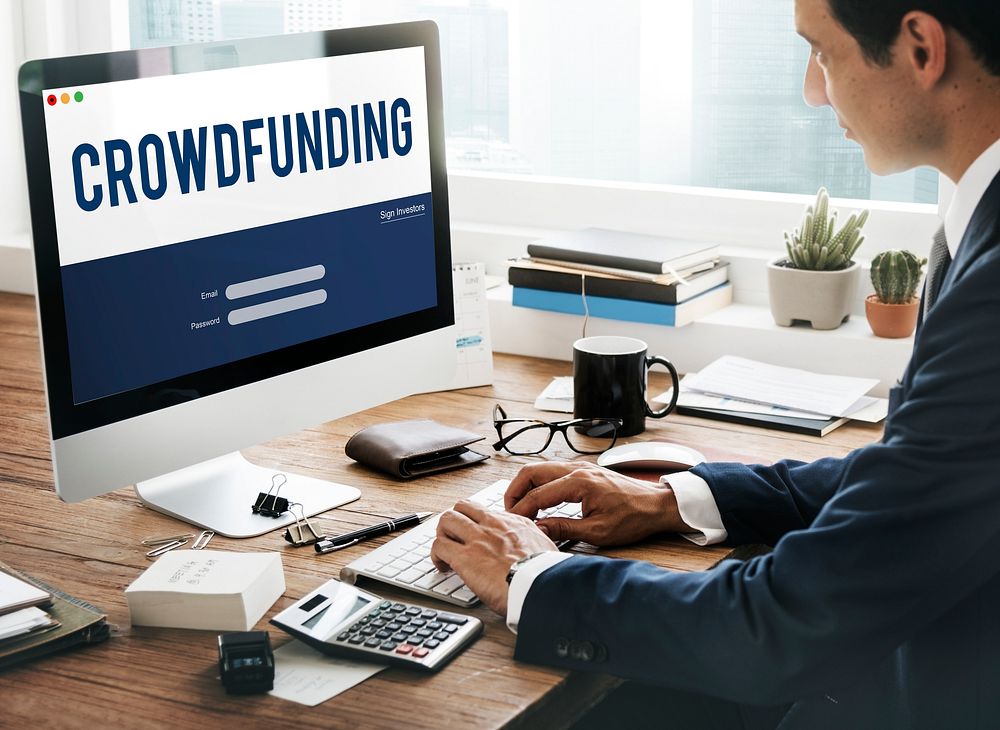 Crowdfunding Money Business Enterprise Graphic Concept