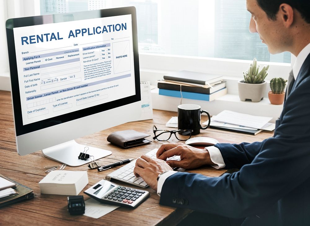 Rental Application Form Financial Concept