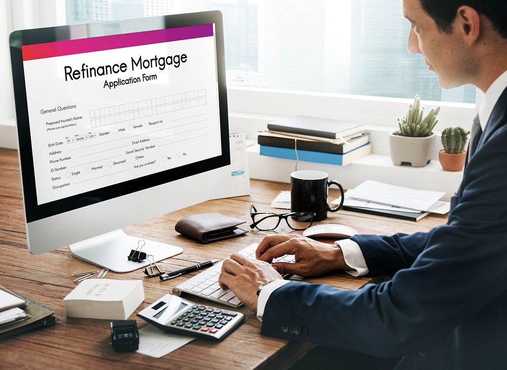 Refinance Mortgage Application Form Concept