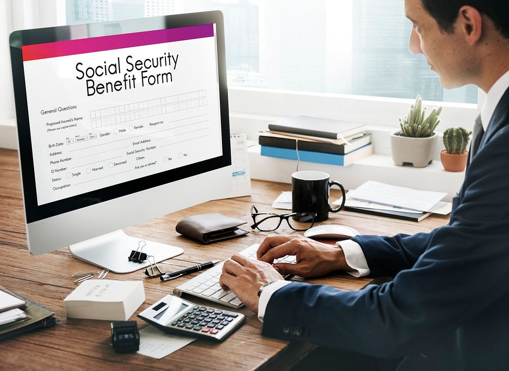 Social Security Benefit Form Concept