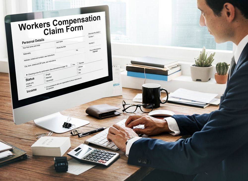 Work Injury Compensation Claim Form Concept